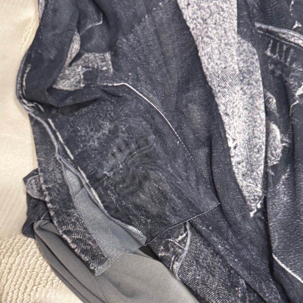 Zara Patchwork Looking Like Denim Maxi Dress - Bl… - image 6